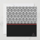 Damask Formal Photo Invitation Kaart (Achterkant)