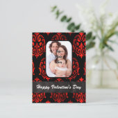 Damask foto template Valentijnsdag Feestdagenkaart (Staand voorkant)