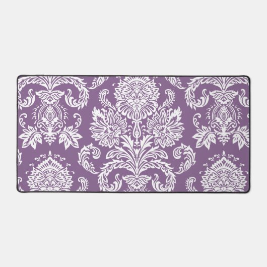 Damask Franse Lila Basic Color Complementating Bureaumat (Voorkant)