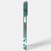 DAMASK GEM MONOGRAM blauw wit Case-Mate iPhone Case (Achterkant / Rechts)