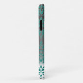 DAMASK GEM MONOGRAM blauw wit Case-Mate iPhone Case (Achterkant/rechts)