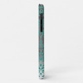 DAMASK GEM MONOGRAM blauw wit Case-Mate iPhone Case (Achterkant/links)