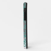 DAMASK GEM MONOGRAM blauw wit Case-Mate iPhone Case (Achterkant/links)