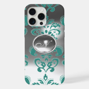 DAMASK GEM MONOGRAM bleu blanc
