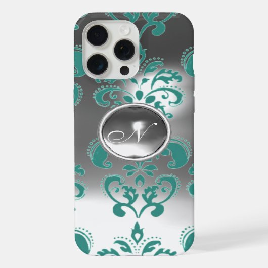 DAMASK GEM MONOGRAM bleu blanc (Verso)
