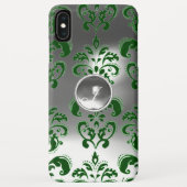 DAMASK GEM MONOGRAM green white Case-Mate iPhone Case (Achterkant)