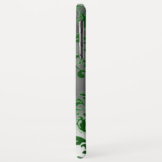 DAMASK GEM MONOGRAM green white Case-Mate iPhone Case (Achterkant/links)