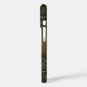 DAMASK GEM MONOGRAM grijs zwart Case-Mate iPhone Case (Achterkant / Links)