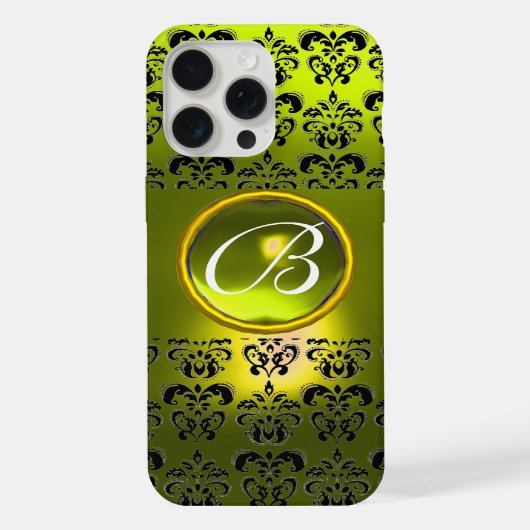DAMASK GEM MONOGRAM Jaune (Verso)