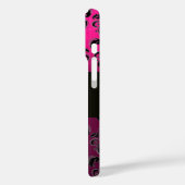 DAMASK GEM MONOGRAM Pink, Fuchsia Paars Amethyst Case-Mate iPhone Case (Achterkant / Links)