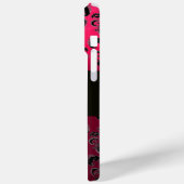 DAMASK GEM MONOGRAM Pink Red Ruby Case-Mate iPhone Case (Achterkant / Links)