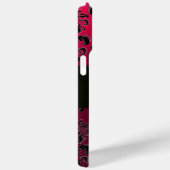 DAMASK GEM MONOGRAM Pink Red Ruby Case-Mate iPhone Case (Achterkant / Rechts)