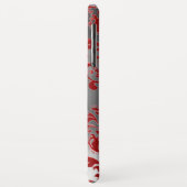 DAMASK GEM MONOGRAM rood wit Case-Mate iPhone Case (Achterkant/links)