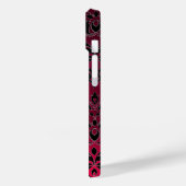 DAMASK GEM MONOGRAM roze Case-Mate iPhone Case (Achterkant / Links)