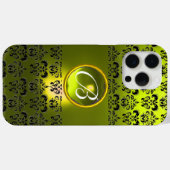 DAMASK GEM MONOGRAM Yellow Case-Mate iPhone Case (Achterkant (horizontaal))