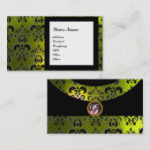 DAMASK GEM STONE MONOGRAM, 2 topaz, violet Visitekaartje (Voorkant / Achterkant)