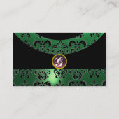 DAMASK GEM STONE MONOGRAM, 2 topaz, violet Visitekaartje (Achterkant)