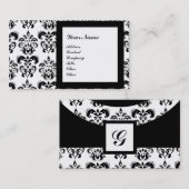 DAMASK GEM STONE MONOGRAM,3 VISITEKAARTJE (Voorkant / Achterkant)