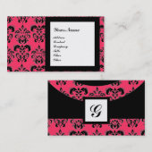 DAMASK GEM STONE MONOGRAM,3 VISITEKAARTJE (Voorkant / Achterkant)