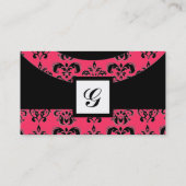 DAMASK GEM STONE MONOGRAM,3 VISITEKAARTJE (Achterkant)