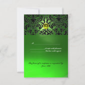 DAMASK GEMME PIERRE MONOGRAMME Vert Jaune Rsvp (Dos)