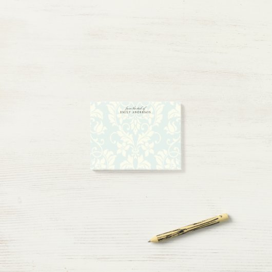  Damask gepersonaliseerde naam Post-it® Notes (Op bureau)