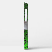 DAMASK GIRLY MONOGRAM green white lbon Case-Mate iPhone Case (Achterkant / Links)