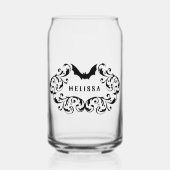 Damask Glam Bat gepersonaliseerd Blikvorm Glas (Voorkant)