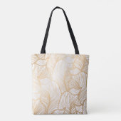 Damask Gold Floral Pattern Draagtas (Achterkant)