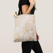 Damask Gold Floral Pattern Draagtas (Dichtbij)