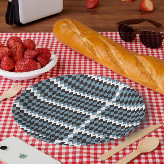 Damask Graphics Gras Illustratie Hoog, Papieren Bordje (Picknick)