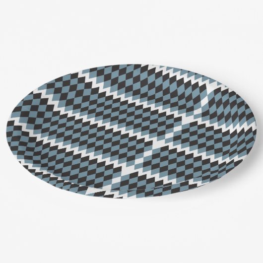 Damask Graphics Gras Illustratie Hoog, Papieren Bordje (Gekanteld)