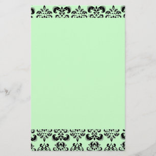 DAMASK,groen Briefpapier