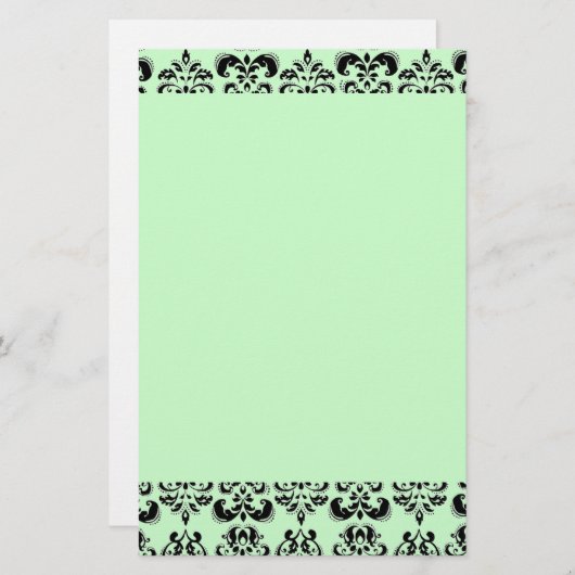 DAMASK,groen Briefpapier (Voorkant / Achterkant)