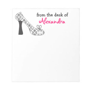 Damask High Hiel Stiletto Shoe Notitieblok