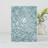 Damask Holiday Party Invitation Kaart (Staand voorkant)