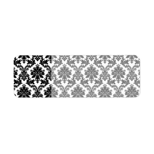 Damask home decor etiket (Voorkant)