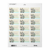 Damask Hummingbird Birdcage Weddenschap Label (Full Sheet)