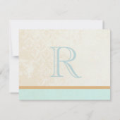 Damask Hummingbird Birdcage Wedding Save the Date Kaart (Achterkant)