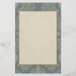 Damask in Antiek Groen Briefpapier