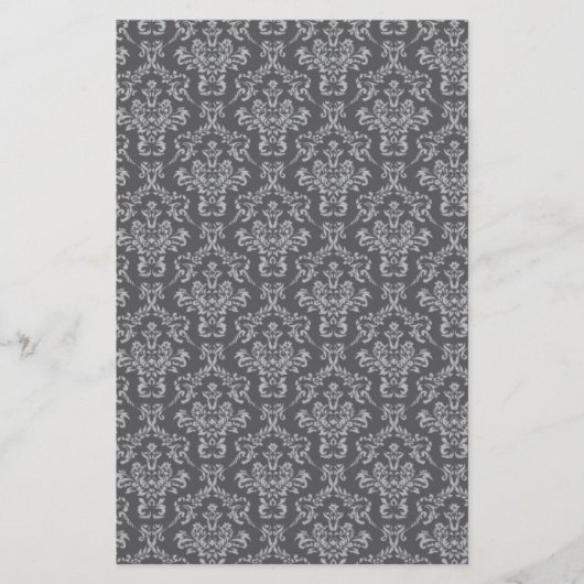 Damask in Grey Briefpapier (Voorkant)