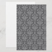 Damask in Grey Briefpapier (Voorkant / Achterkant)