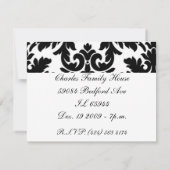 Damask Invitation Kaart (Achterkant)