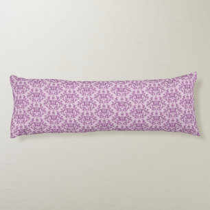 Damask Kangaroo Paws et coeur lilas long coussin