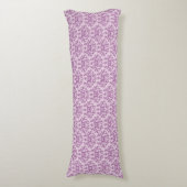 Damask Kangaroo Paws et coeur lilas long coussin (Devant (Vertical))