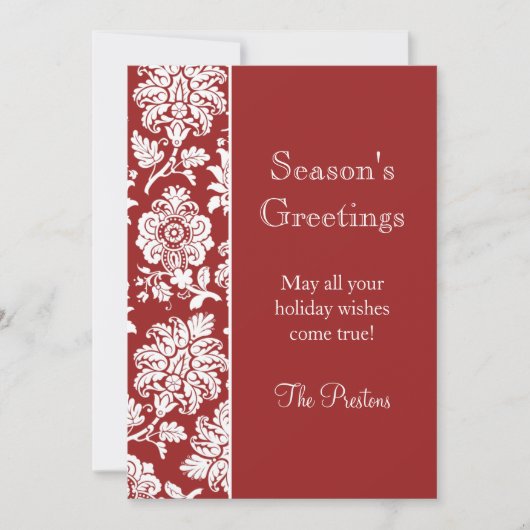 Damask Kerstkaart (Voorkant)