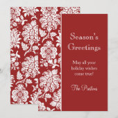 Damask Kerstkaart (Voorkant / Achterkant)