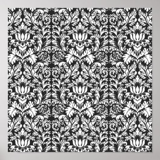 Damask Lace Brocade Classic Wallpaper Poster (Voorkant)