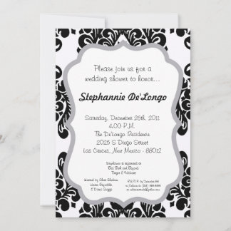 Damask Lace Fancy Elegant Baby Shower Invitations