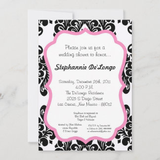 Damask Lace Fancy Elegant Baby Shower Invitations